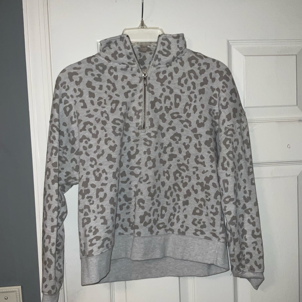 Cheetah Print Quarter Zip
